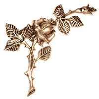 Ornament für Grabstein 20x12cm Grabschmuck bronze 3111