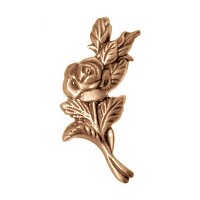 Wall plate rose 11x4cm - 4,3x1,5in Bronze ornament for tombstone 3113