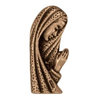 Wall plate Virgin Mary 16cm - 6,3in Bronze ornament for tombstone 3121