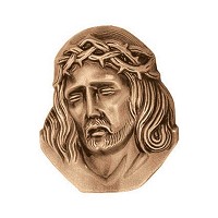 Placa de pared Cristo 10cm Aplicación en bronce para lápida 3125