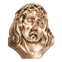 Placa de pared Cristo 10cm Aplicación en bronce para lápida 3133-10