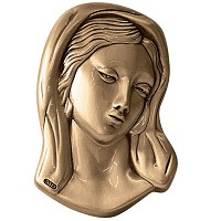 Ornament für Grabstein Jungfrau Maria 4x6cm Grabschmuck bronze 3135