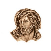Placa de pared Cristo 6cm Aplicación en bronce para lápida 3136