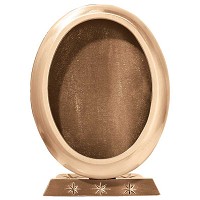 Oval photo frame 11x15cm - 4,3x6in In bronze, ground attached 325-1115