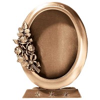Oval photo frame 11x15cm - 4,3x6in In bronze, ground attached 328-1115
