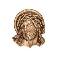 Wall plate Jesus Christ 6,5cm - 2,5in Bronze ornament for tombstone 3565