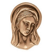 Placa de pared La Virgen 6,5cm Aplicación en bronce para lápida 3566