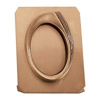 Oval photo frame on sheet 9x12cm - 3,5x4,75in In bronze, ground attached 362-912