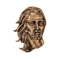 Wall plate Jesus Christ 18x13cm - 7x5in Bronze ornament for tombstone 3628