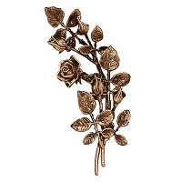 Wall plate roses right hand 38cm - 15in Bronze ornament for tombstone 3734-DX