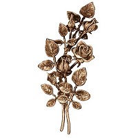 Wall plate roses left hand 38cm - 15in Bronze ornament for tombstone 3734-SX