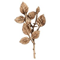 Targa rose 18x10cm Applicazione per lapide in bronzo 3747