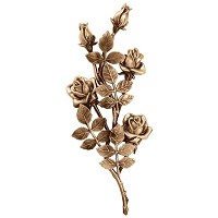 Wall plate roses 40x17cm Bronze ornament for tombstone 3750