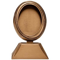 Oval photo frame 9x12cm - 3,5x4,75in In bronze, ground attached 395-912