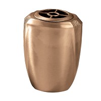 Flowers vase 19x15cm - 7,5x6in In bronze, with copper inner, wall attached 442-R5