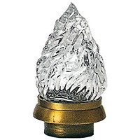 Cristal Flame de lampes 4x9cm En cristal avec choix de griffe 51410