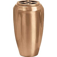 Flowers vase 20x11,5cm - 8x4,5in In bronze, with copper inner, wall attached 440-R1