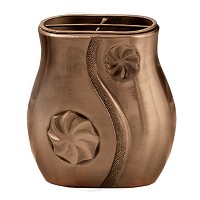 Flowers pot 18x15cm - 7x6in In bronze, with plastic inner, wall attached 8572-P23