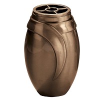 Flowers vase 19x12cm - 7,5x4,75in In bronze, with plastic inner, wall attached 9000-P4