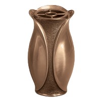 Flowers vase 20x11cm - 7,75x4,3in In bronze, with copper inner, wall attached 9030-R1