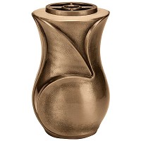 Flowers vase 20x12cm - 8x4,75in In bronze, with copper inner, ground attached 9410-R1