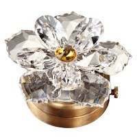 Seerose Kristall 7,4cm Led Lampe oder dekorative Glasschirm für Lampen und Grabsteine