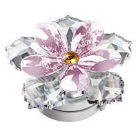 Pink crystal water lily 10cm - 4in Led lamp or decorative flameshade for lamps and gravestones