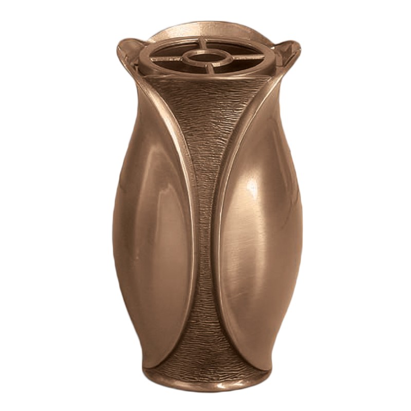 Linea OLPE BIANCO Vaso portafiori in bronzo per lapidi