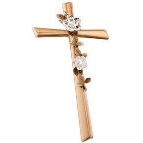 Livingstyle & Wanddesign Personalizzato Croce da Tomba con Le Rose 3 25 x 13,5 Bianco 