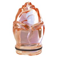 Petite bourgeon de cristal rose 8cm Décoration de lampes funéraires