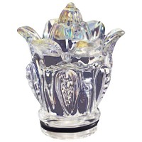 Campanula in cristallo iridescente 9cm Fiamma decorativa per lampade