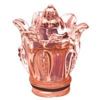 Campanula in cristallo rosa 9cm Fiamma decorativa per lampade