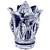 Crystal bluebell 9cm - 3,5in Decorative flameshade for lamps
