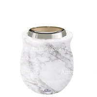 Base for grave lamp Gondola 10cm - 4in In Carrara marble, with steel ferrule