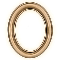 Oval photo frame 11x15cm- 4,3x6in In bronze, wall attached 1227