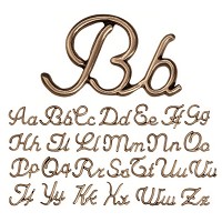 Paquet de 25 lettres Italique Armony, 2,5cm Individuel lettrage en bronze