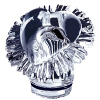 Crystal heart 10cm - 3,9in Decorative flameshade for lamps