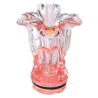 Giglio in cristallo rosa 10,5cm Fiamma decorativa per lampade