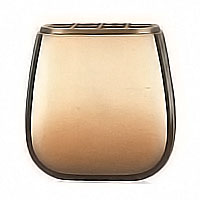 Flowers pot 19cm-7,80in In bronze, with plastic inner, wall attached 2325/P