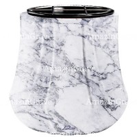 Vasca portafiori Leggiadra 19cm In marmo di Carrara, interno in plastica