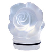 Petite rose de cristal givré 7,5cm Décoration de lampes funéraires