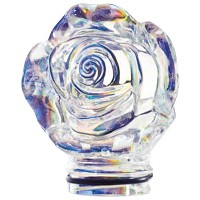 Rosa frontale in cristallo iridescente 9,5cm Fiamma decorativa per lampade