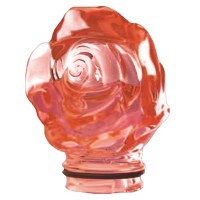 Rosa delante de crystal rosa 9,5cm Decoración para lámparas funerarias