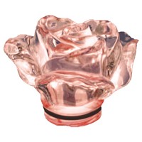 Pink crystal Rose 10cm - 3,9in Decorative flameshade for lamps