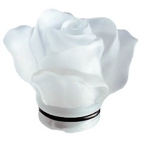 Frosted crystal Rose 10cm - 3,9in Decorative flameshade for lamps