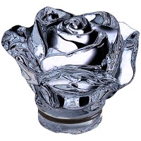 Rosa in cristallo 10cm Fiamma decorativa per lampade