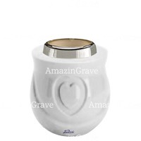 Basis von grablampe Cuore 10cm Sivec Marmor, mit stahl ring