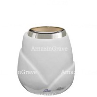 Base for grave lamp Liberti 10cm - 4in In Sivec marble, with steel ferrule