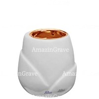 Base for grave lamp Liberti 10cm - 4in In Sivec marble, with recessed copper ferrule