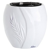 Flowers pot Spiga 19cm - 7,5in In Sivec marble, plastic inner